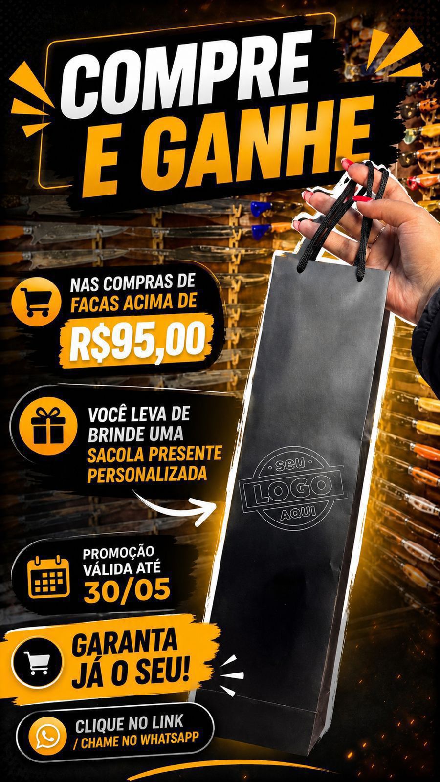 Compre e Ganhe - Sacola Presente Personalizada