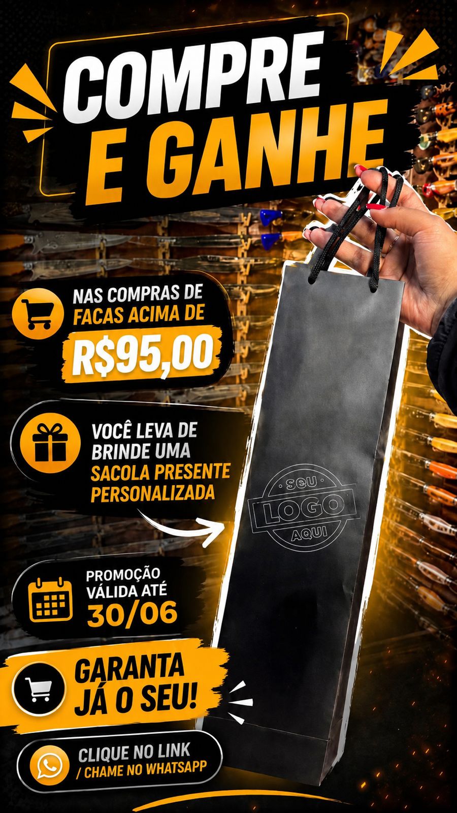 Compre e Ganhe - Sacola Presente Personalizada